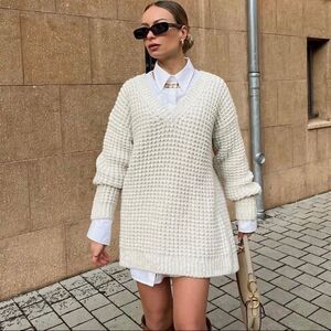 Zara Knit Sweater V-Neck New